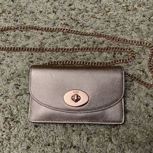 Coach Wallet on Chain in Rosegold